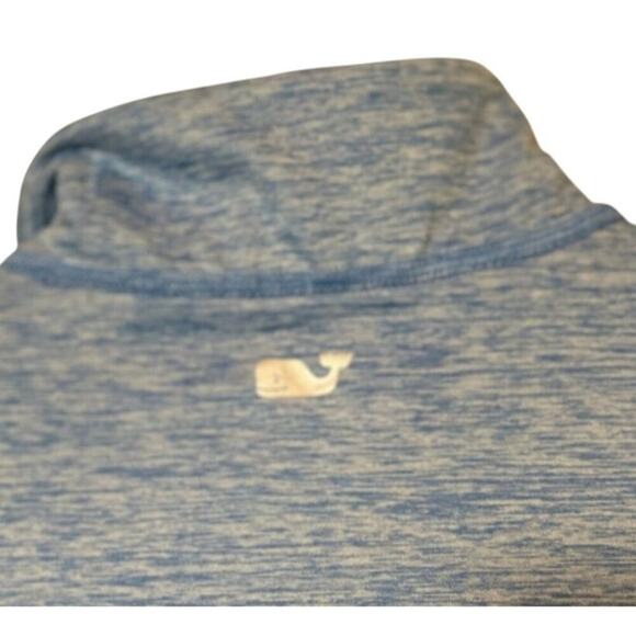 Vineyard Vines Men's Heathered Blue 1/4 Zip Pullover Long Sleeve Lightweight Siz - Picture 3 of 9